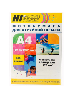 Фотобумага Hi-Image Paper глянцевая односторонняя, A4, 170 г/м2, 100 л.