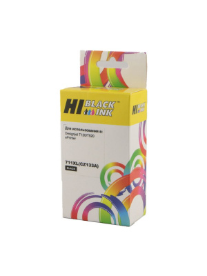 Картридж Hi-Black (HB-CZ133A) для HP DJ T120/T520, №711XL, 73 мл., Bk