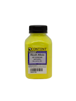 Тонер Content для Ricoh Aficio SP C220/240, Y, 90 г, банка
