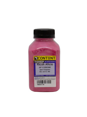 Тонер Content для Ricoh Aficio SP C220/240, M, 90 г, банка
