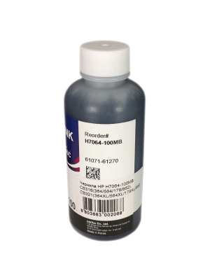 Чернила InkTec (H7064) для HP CB316/ CB321, Bk,Пигментные, 0,1 л. (ориг.фасовка)