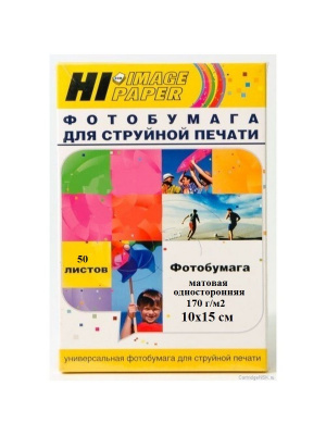 Фотобумага Hi-Image Paper матовая односторонняя, 10x15 см, 170 г/м2, 50 л.