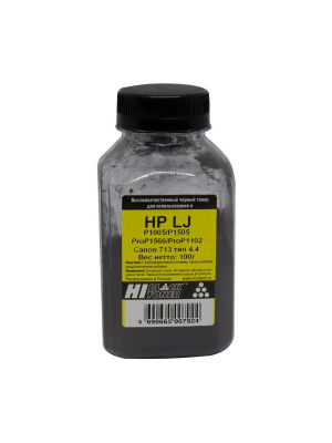 Тонер Hi-Black для HP LJ P1005/P1505/ProP1566/ProP1102/Canon713, Тип 4.4, Bk, 100 г, банка