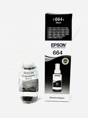 Чернила Epson L100/110/200/210/300/355/550/555 (O) C13T66414A/C13T664198, black, 70ml
